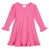 Blank Long Sleeve Empire Waist Ruffle Dress